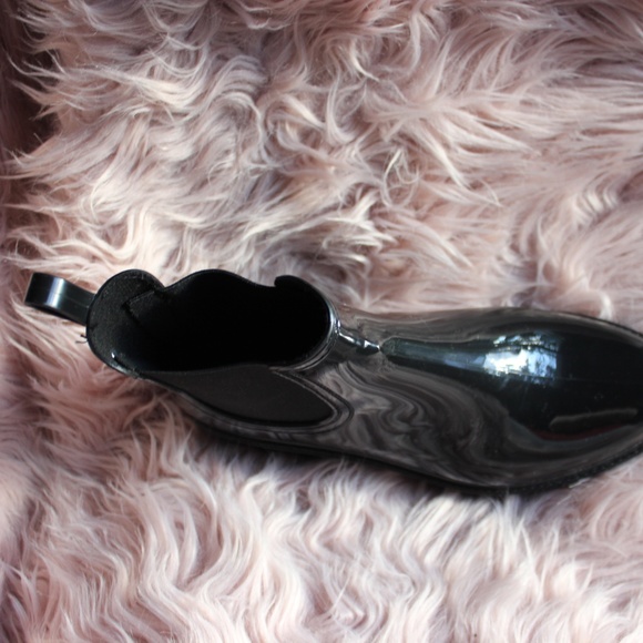 NWT ALDO Ibaodda Shiny Black Rain Boots | Size 9 - Picture 7 of 9